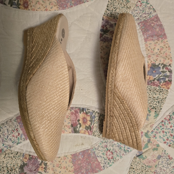 ERIC MICHAEL Womens Collete Woven Mule Jute Wedge Heel Espadrilles Beige Size 38 - Picture 6 of 8